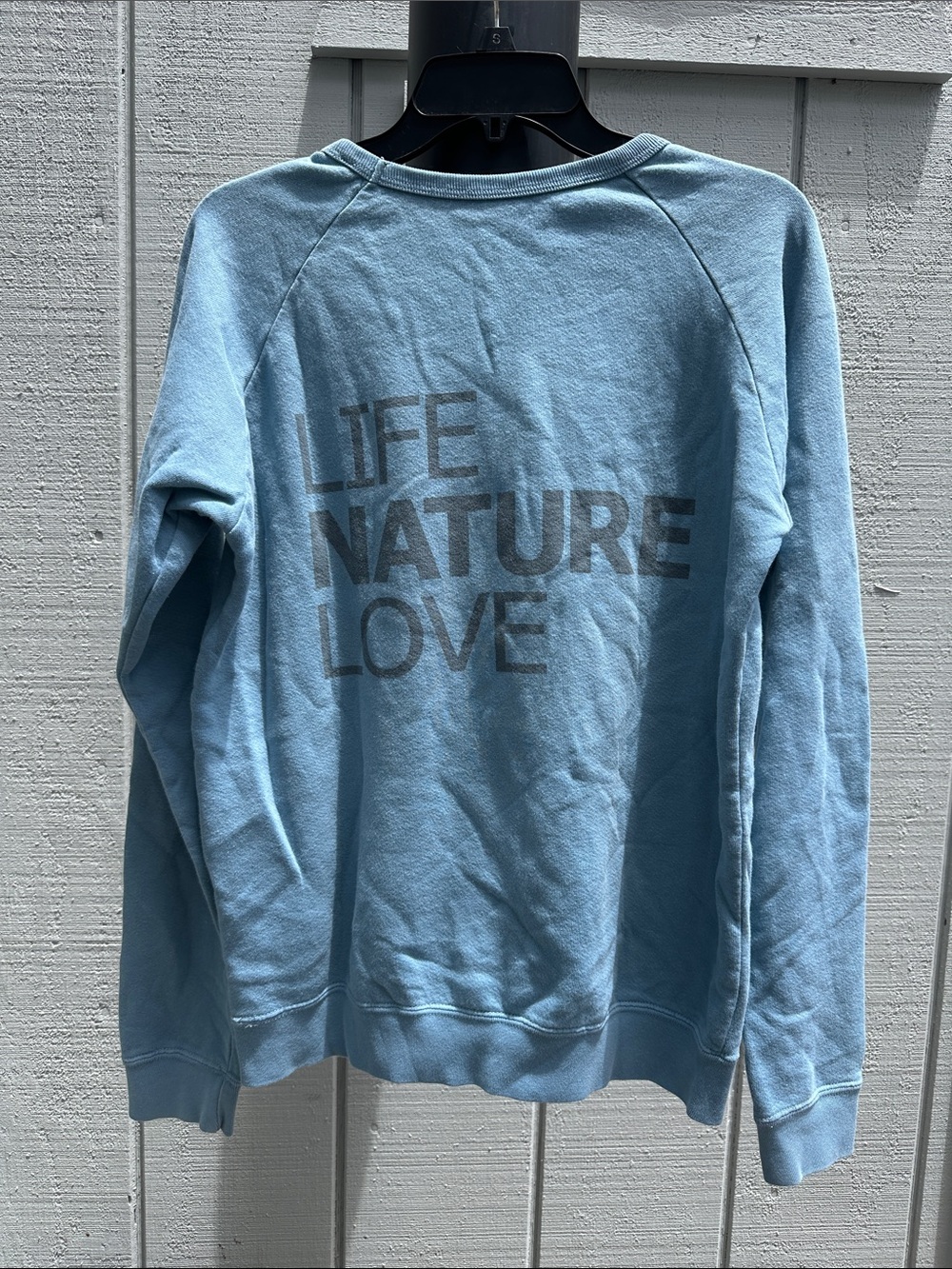 FREECITY Life Nature Love I ❤️ You Raglan Crewneck Sweatshirt Made in USA EUC - Picture 16 of 16